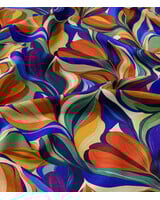 artia bedrukt kobalt en roest - viscose