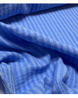 hemelsblauw streepjes double face - double gauze/tetra