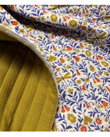 beestjes en bloemen - gewatteerde double gauze double face  - stepper