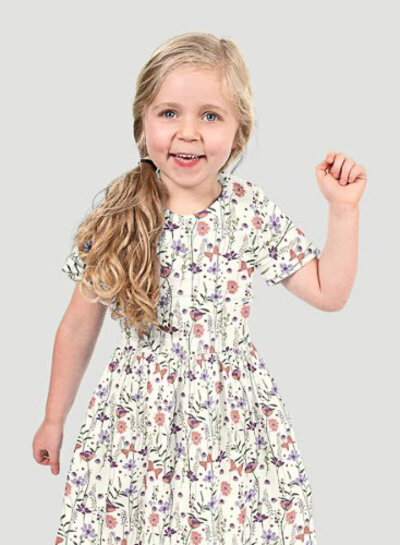 flowers and butterflies - beautiful poplin cotton