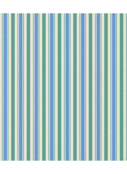 stripes balsam green and blue - cotton