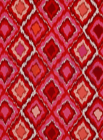 red abstract print - viscose