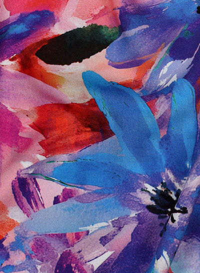 colorful pink and blue - Lenzing Ecovero viscose