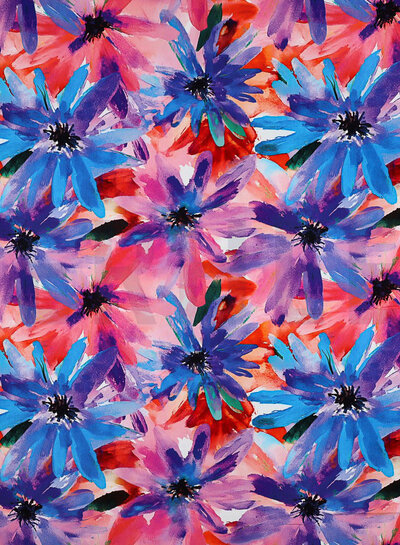 colorful pink and blue - Lenzing Ecovero viscose