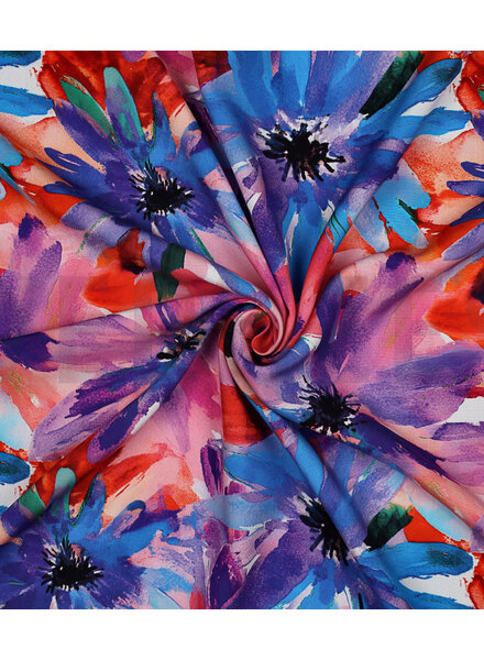 colorful pink and blue - Lenzing Ecovero viscose