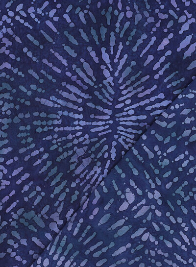 navy stripes - batik viscose