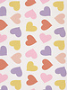 colored hearts - cotton poplin