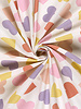colored hearts - cotton poplin