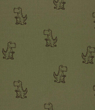 dinosaurs - cotton poplin