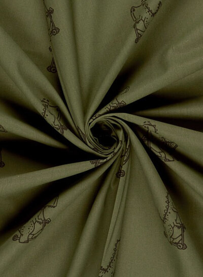 dinosaurs - cotton poplin