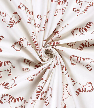 zebra's - poplin katoen