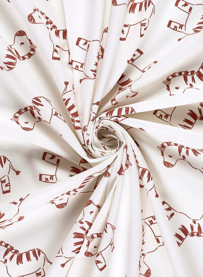 zebra's - poplin katoen