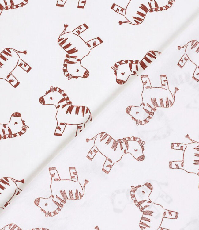zebra's - poplin katoen