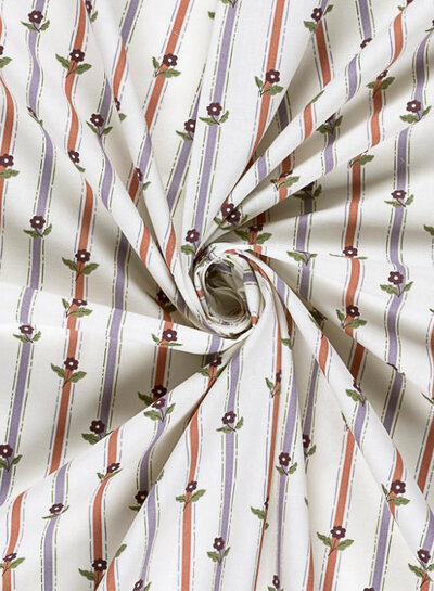 streepjes en bloemen - poplin katoen