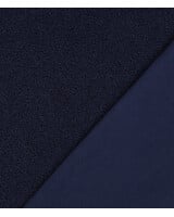 marineblauw - teddy boucle double face met fleece