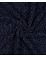 marineblauw - teddy boucle double face met fleece