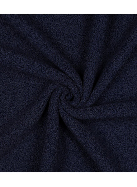 navy blue - teddy boucle double face with fleece
