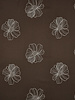 Bruin linnen blend embroidery flowers