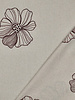 naturel linnen blend embroidery flowers