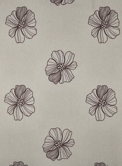 natural linen blend embroidery flowers