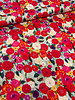 shiny colorful flowers - woven viscose
