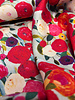 shiny colorful flowers - geweven viscose