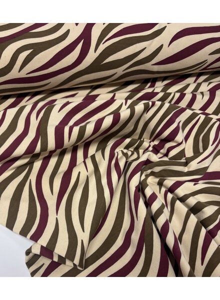 Madeline bordeau en khaki animal skin - soft sweater jogging