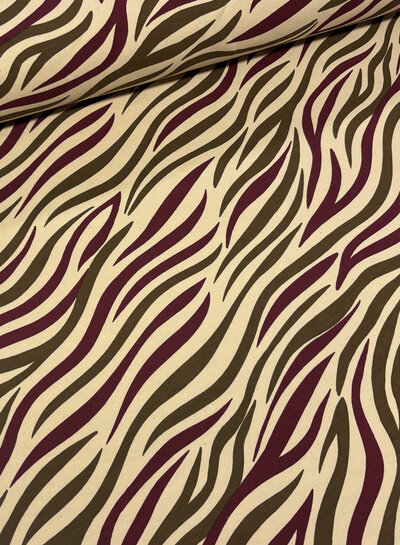 Madeline bordeau en khaki animal skin - soft sweater jogging