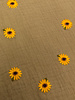 beige sunflower - tetra double gauze