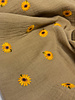 beige sunflower - tetra double gauze
