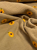beige sunflower - tetra double gauze
