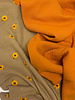 beige sunflower - tetra double gauze