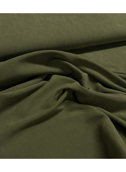 khaki - soepelvallende jassenstof - peach touch
