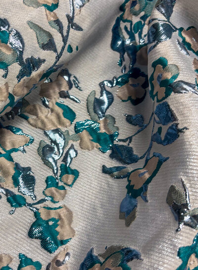 Shiny light blue - woven jacquard