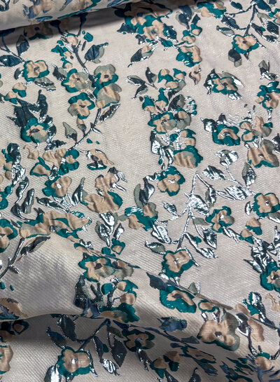 Shiny light blue - woven jacquard