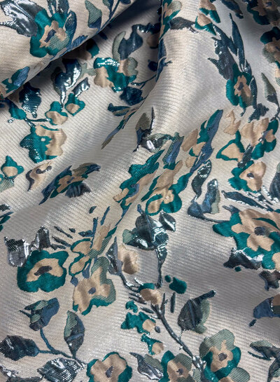 Shiny light blue - woven jacquard