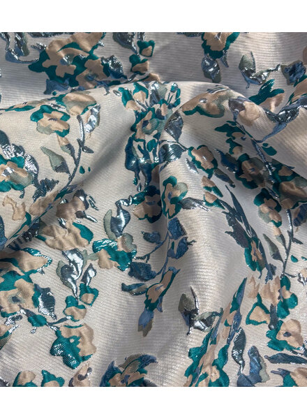 Shiny light blue - woven jacquard