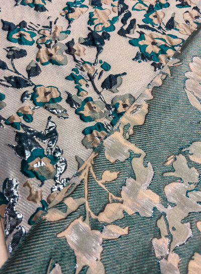 Shiny light blue - woven jacquard