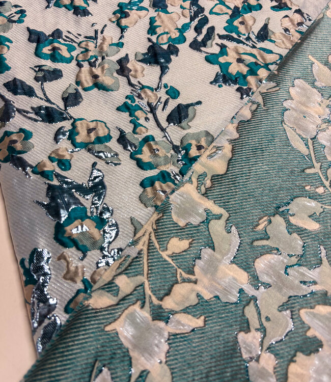 shiny light blue - woven jacquard