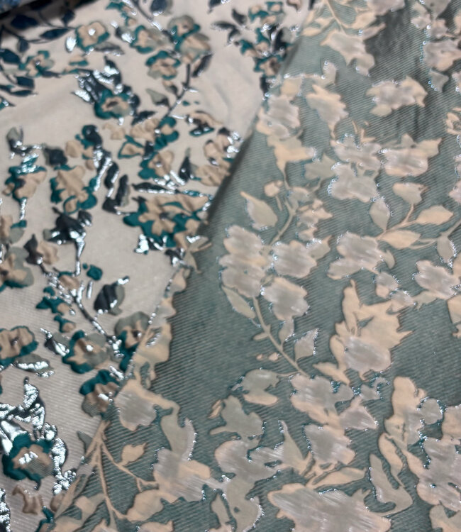 shiny light blue - woven jacquard