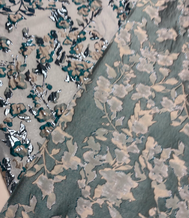 shiny light blue - woven jacquard