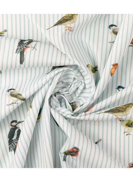 Vogels en streepjes - katoentje
