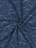 Poppy fabrics denim flowers jacquard