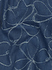 Poppy fabrics denim flowers jacquard