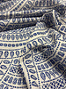 Delft blue tile - cotton linen blend