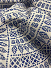 Delft blue tile - cotton linen blend