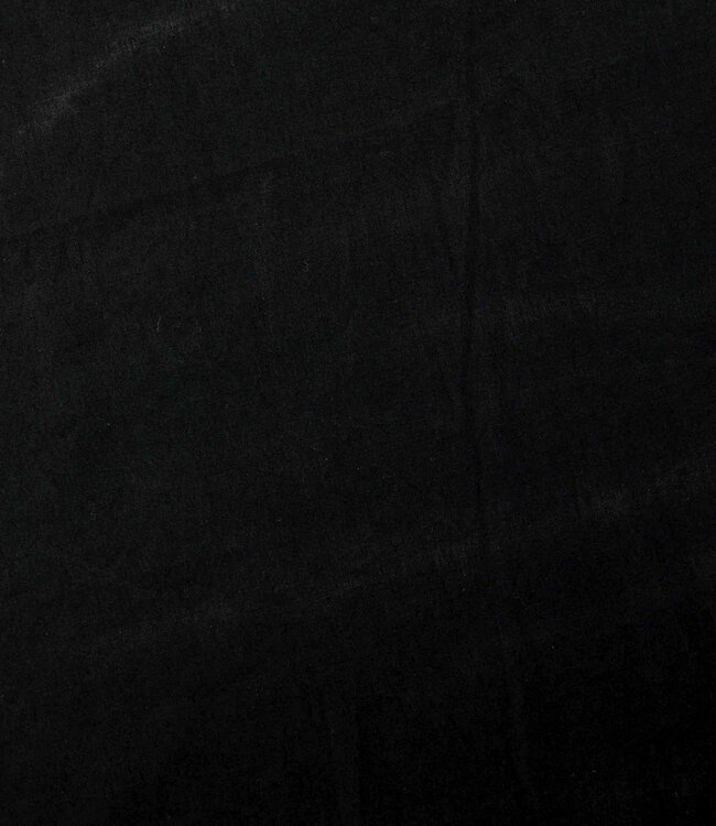 zwart  - stonewashed popeline katoen