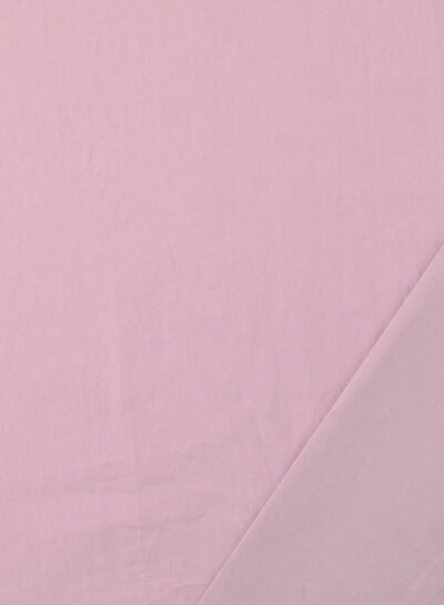 lila roze - stonewashed popeline katoen