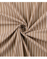 Madeline vertical stripes beige and white - cotton