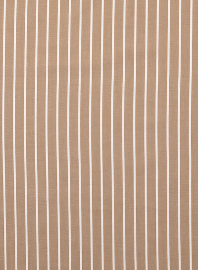 Madeline vertical stripes beige and white - cotton
